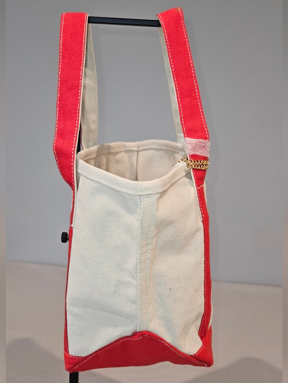 Handcrafted in India Viral NWT Beaded Canvas Mini Tote & Anchor Coin Purse Red - Picture 6 of 15